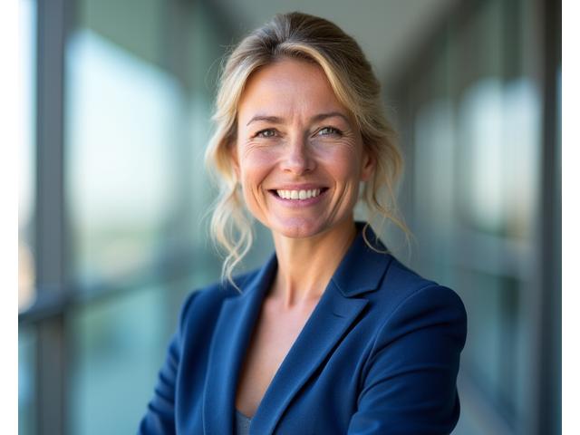 Portrait of Evelyn Hayes, CEO of AdMax Australia