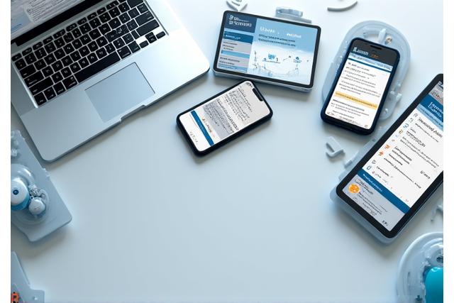 Multiple digital devices (laptop, tablet, smartphone) displaying Australian healthcare websites and applications, representing a comprehensive digital marketing strategy.
