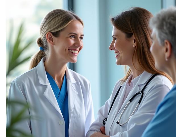 Doctor consulting with a patient in a modern, professional clinic setting, symbolizing trust and expertise in healthcare advertising in Australia.
