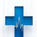 Stylized icon representing medical cross or heartbeat