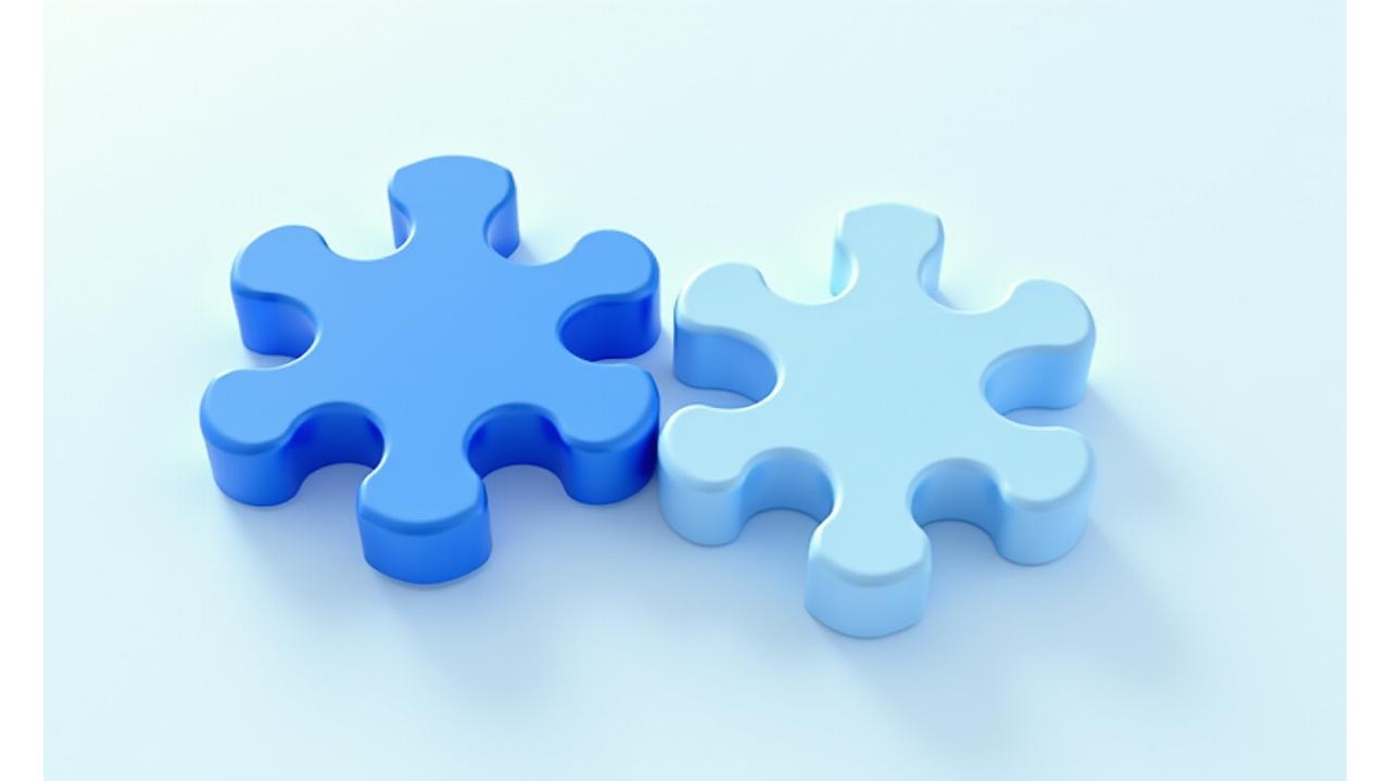 Two puzzle pieces separating slightly against a digital backdrop of crossing lines, symbolizing contract termination, cancellation policies, and the clear separation of terms for advertising services in Australia.