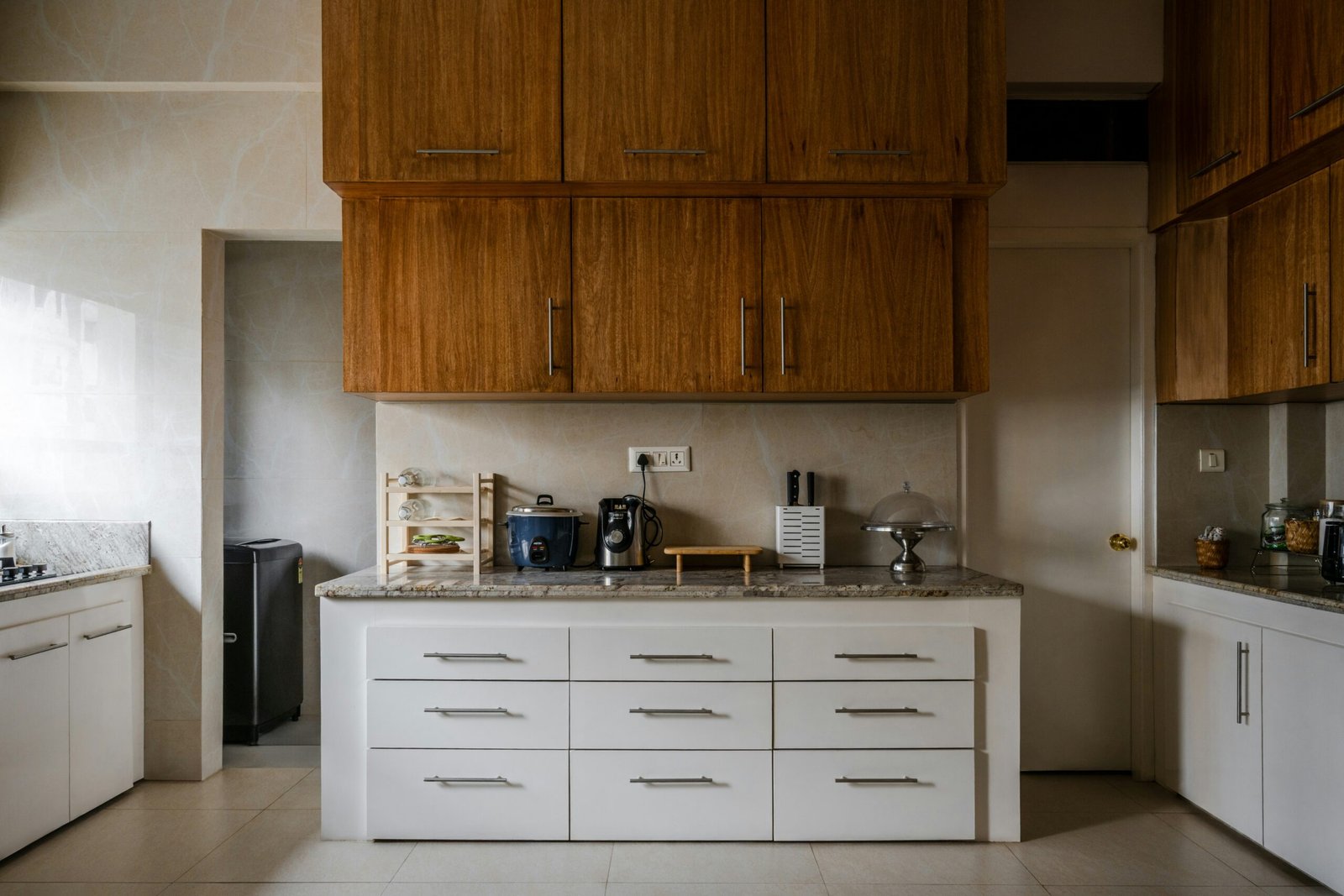 a kitchen filled with lots of counter top space